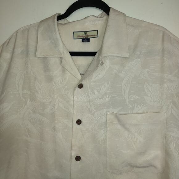 Tommy Bahama Silk Shirt Men's L Embroidered Button Up Hawaiian Martinis Bikinis - Picture 5 of 16